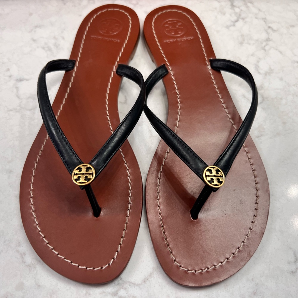 Tory Burch - Terra Thong Black Size 9
